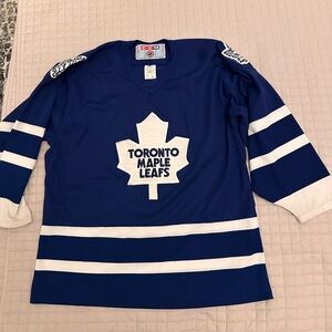 CCM Blue maple leaf Hockey Jersey